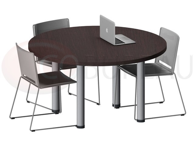 Table ronde 120 cm - pieds tube rond