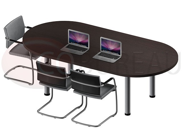 Table ovale Pro métal 200 cm - pieds tube