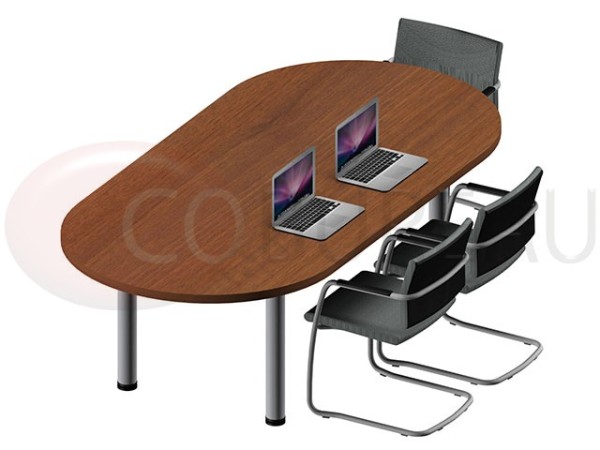 Table ovale 200 cm - pieds tube rond