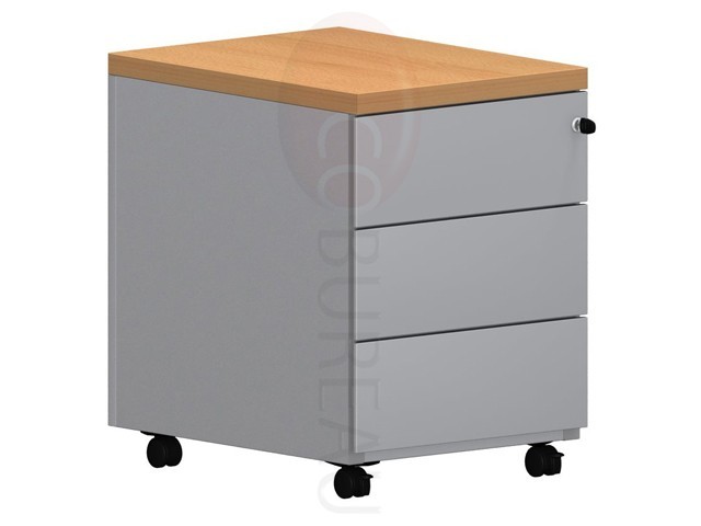 Caisson mobile 3 tiroirs métal