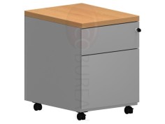 Caisson mobile metallique 2 tiroirs Pro métal 2