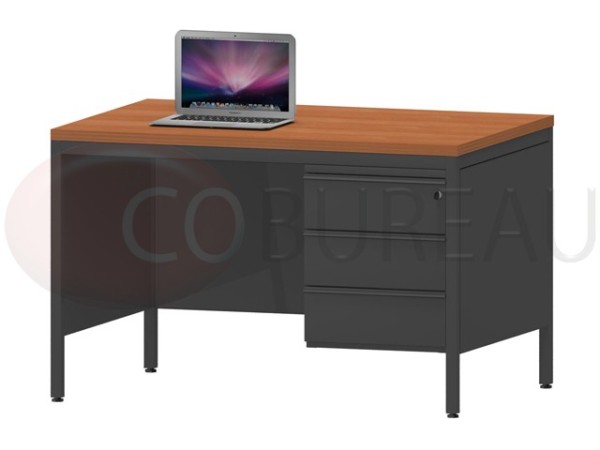 Bureau demi-ministre 120 cm Noir poirier