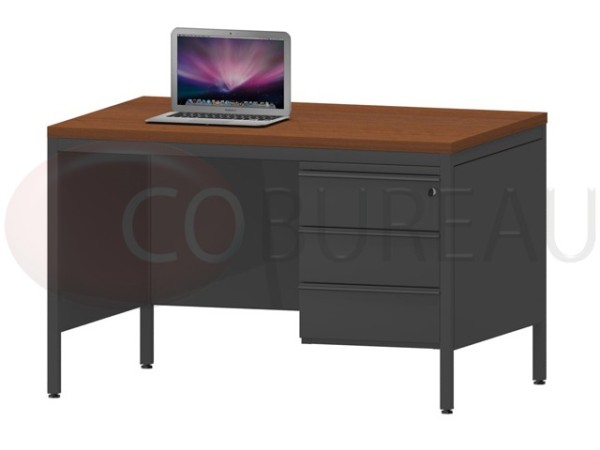 Bureau demi-ministre 120 cm Noir noyer
