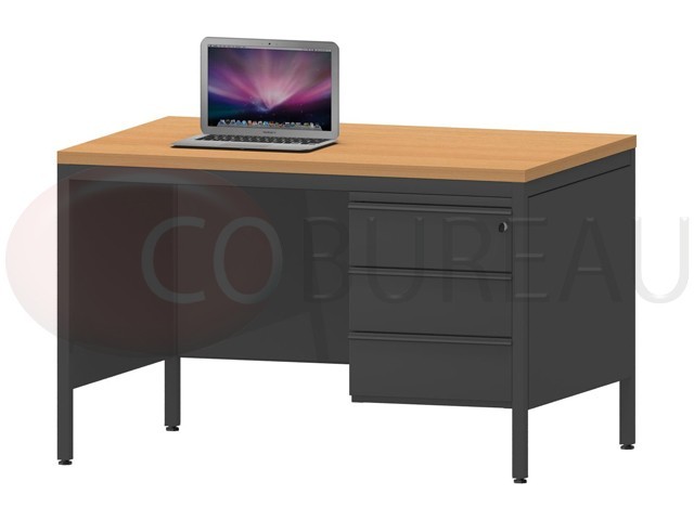 Bureau demi-ministre 120 cm Noir hêtre