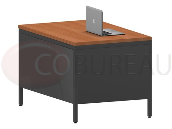 Bureau demi-ministre 120 cm métal 3 tiroirs
