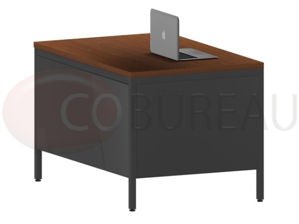 Bureau demi-ministre 120 cm métal 3 tiroirs