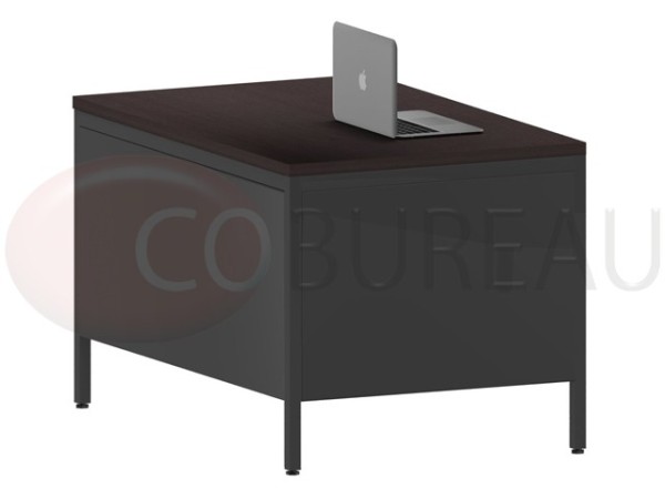 Bureau demi-ministre 120 cm métal 3 tiroirs