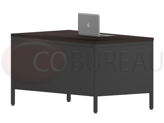 Bureau demi-ministre 140 cm métal 3 tiroirs