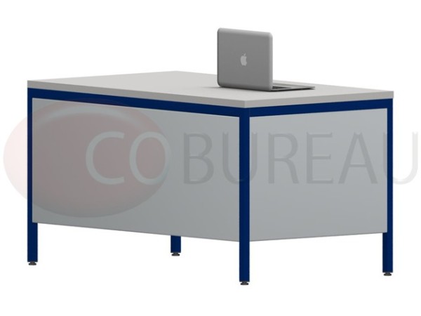 Bureau demi-ministre 140 cm métal 3 tiroirs
