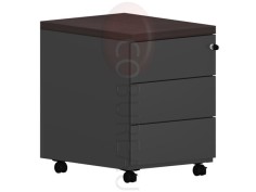 Caisson mobile 3 tiroirs Pro métal noir 2