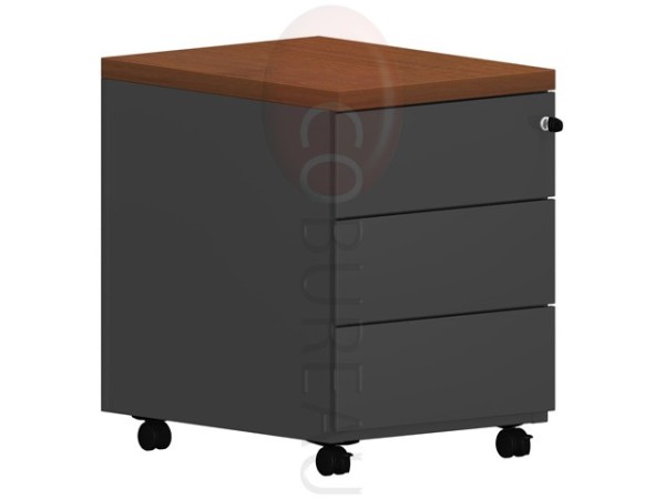 Caisson mobile 3 tiroirs noir