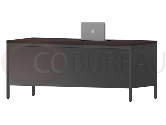 Bureau demi-ministre 180 cm métal 3 tiroirs