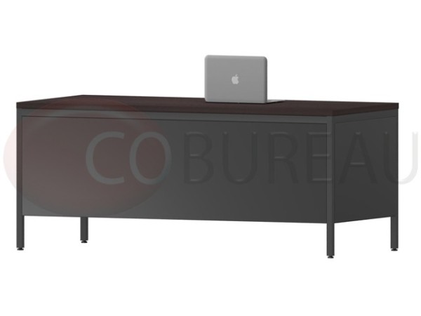 Bureau demi-ministre 180 cm métal 3 tiroirs