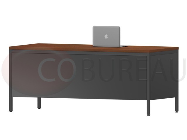 Bureau demi-ministre 180 cm avec caisson 3 tiroirs