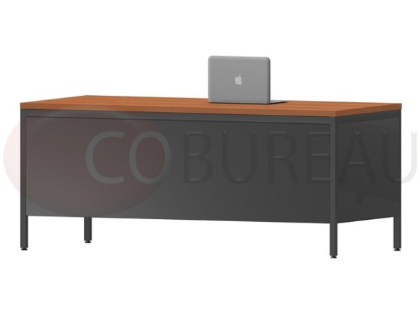 Bureau demi-ministre 180 cm métal 3 tiroirs