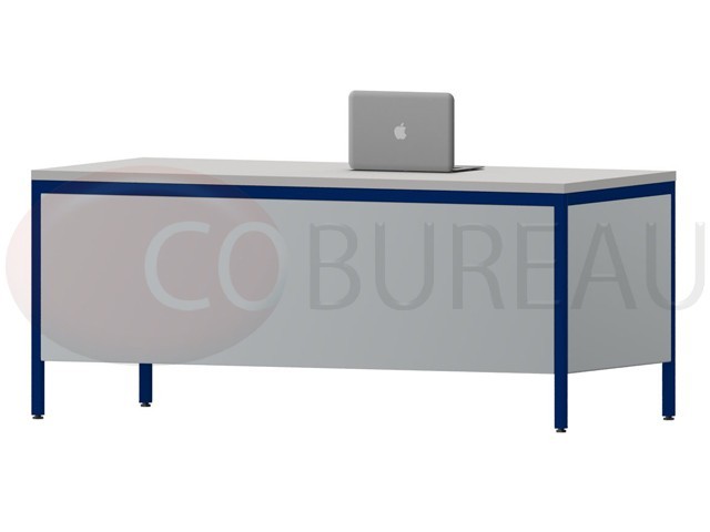 Bureau demi-ministre 180 cm métal 3 tiroirs