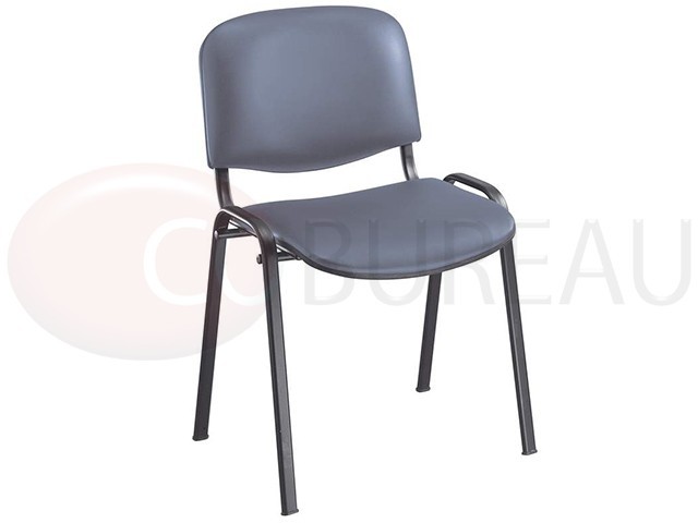 Chaise ISO Simili cuir gris