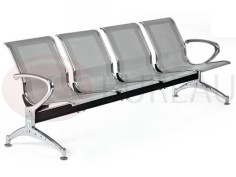 Siège poutre Mega métal poli 4 places