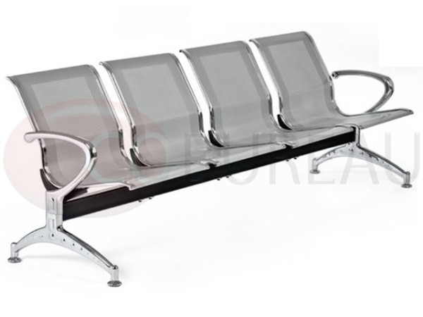 Siège poutre Mega métal poli 4 places