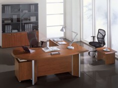 Bureau direction avec plateau courbe 240 x 115 cm Indi 2