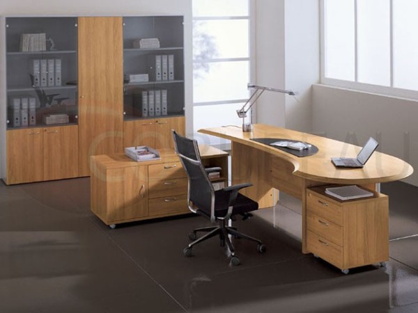 Bureau direction avec plateau courbe 240 x 115 cm Indi