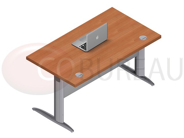 Bureau droit 140 Cm Pieds en L