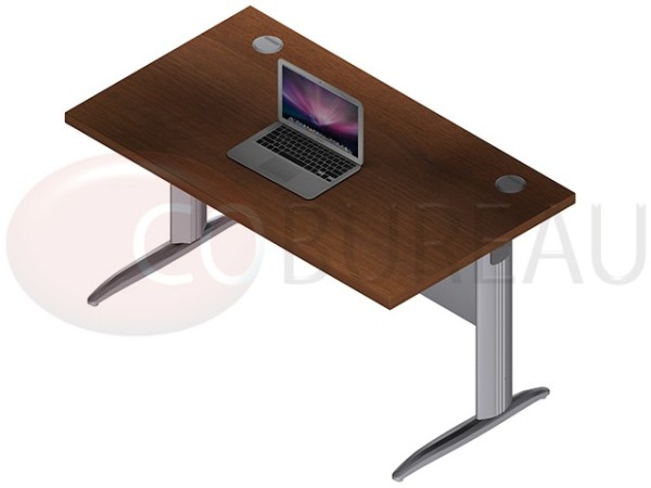 Bureau droit 140 Cm Pro métal Pieds en L