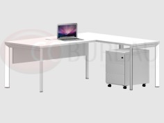  Bureau retour Arko 180 cm pieds métal arche 2