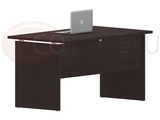 Bureau droit Kamos 140 Cm pieds panneaux wengé