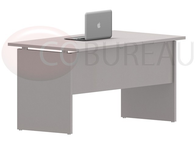 Bureau droit Kamos 140 Cm pieds panneaux gris
