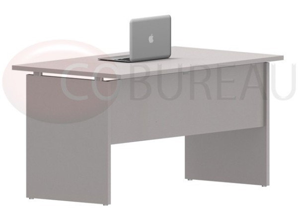 Bureau droit Kamos 140 Cm pieds panneaux gris
