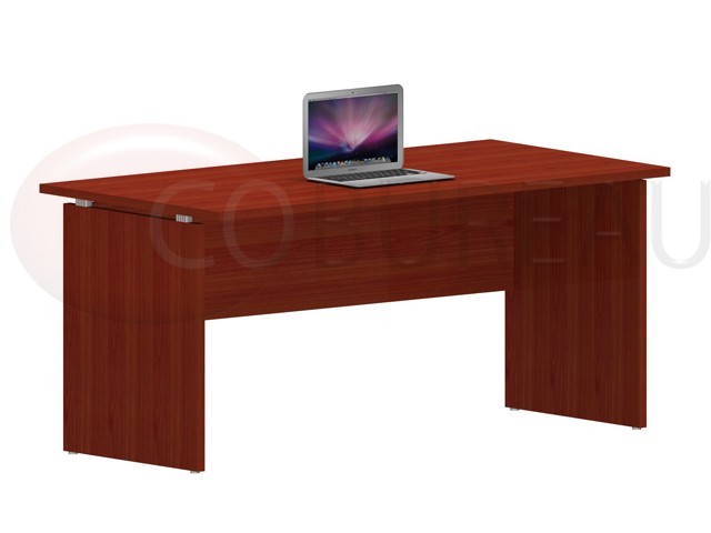 Bureau droit Kamos 160 Cm pieds panneaux cerisier