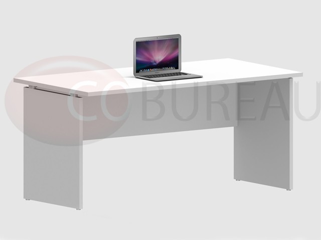 Bureau droit Kamos 160 Cm pieds panneaux blanc