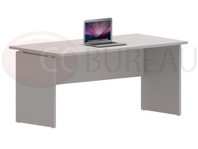 Bureau droit Kamos 160 Cm pieds panneaux gris