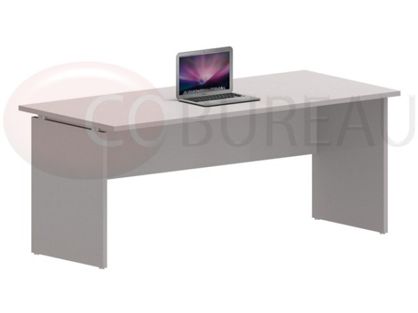 Bureau droit Kamos 180 Cm pieds panneaux gris