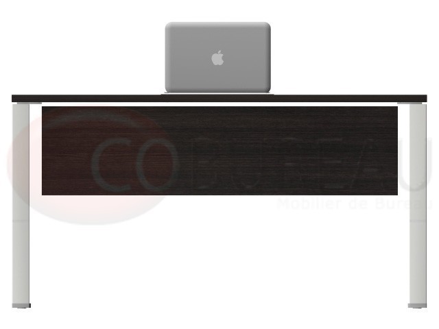 Bureau droit Arko 120 cm wengé - pieds arche 