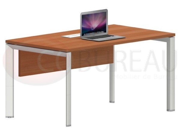 Bureau droit Arko 120 cm poirier - pieds arche métal