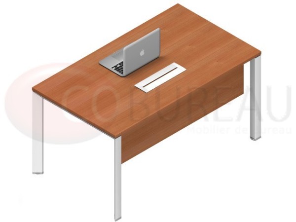 Bureau droit Arko poirier 120 cm - pieds arche