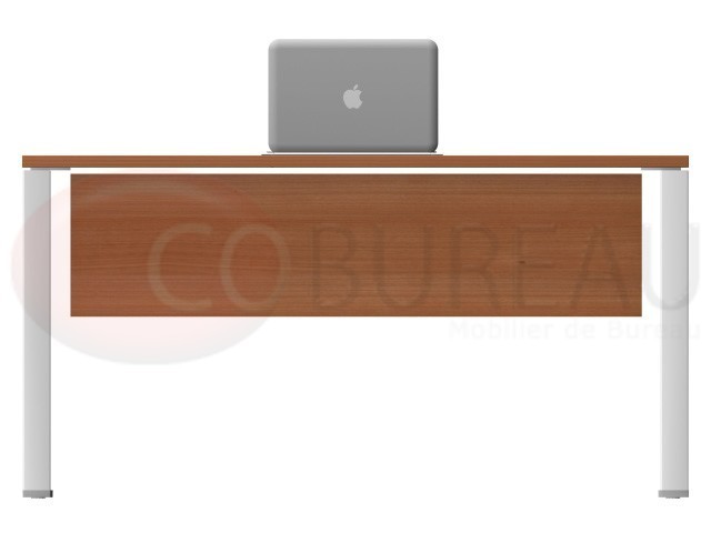 Bureau droit Arko 120 cm poirier - pieds arche