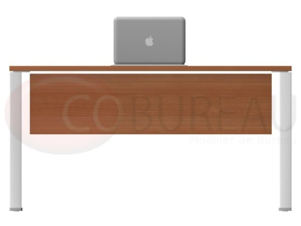 Bureau droit Arko 120 cm poirier - pieds arche