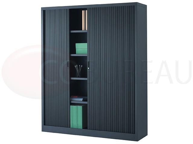 Armoire metallique à rideaux hauteur 200 cm Anthracite 