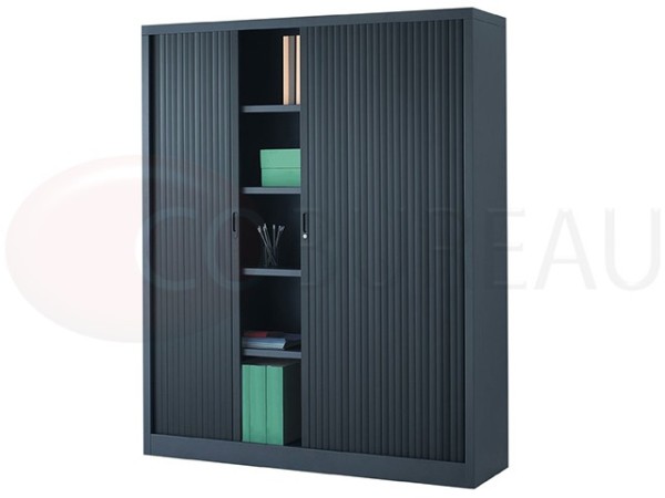 Armoire metallique à rideaux hauteur 200 cm Anthracite 