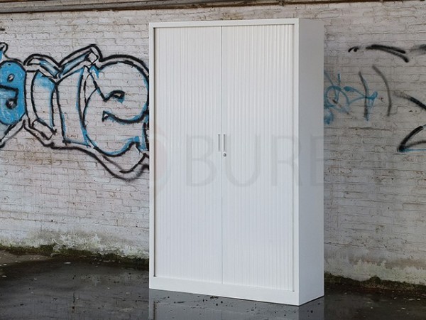  Armoire métallique à rideaux haute blanc
