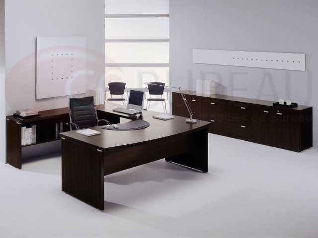 Bureau tower avec plateau façonné