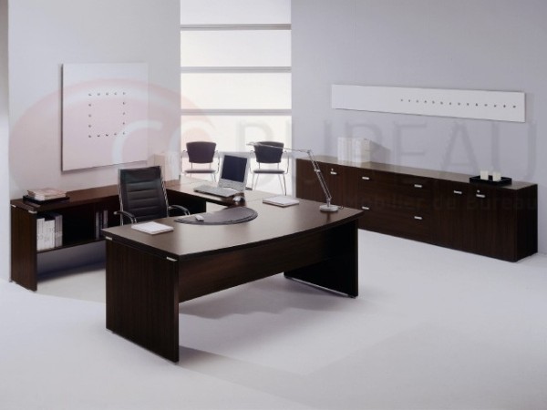 Bureau tower avec plateau façonné