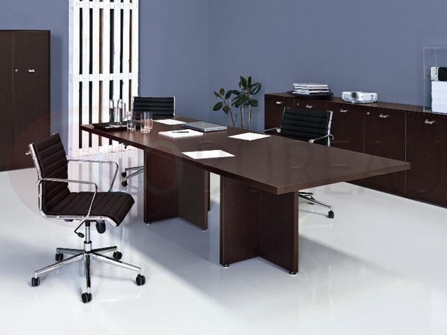 Table de reunion tower plateau rectangulaire