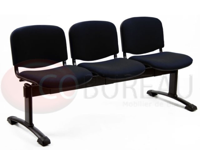 Siège poutre 3 places Smart Tissu Noir