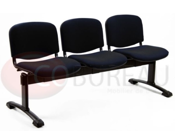 Siège poutre 3 places Smart Tissu Noir