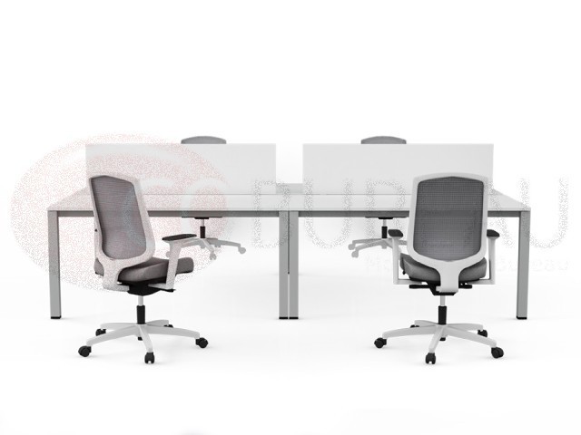Pôle 4 bureaux Arko blanc