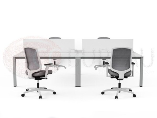 Pôle 4 bureaux Arko blanc